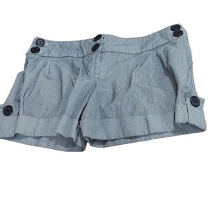 Mimi Chica gray made in usa pinstripe cuffed button Accent dress short size 7